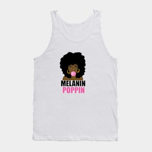 Melanin Poppin Afro Black Girl Magic Tank Top